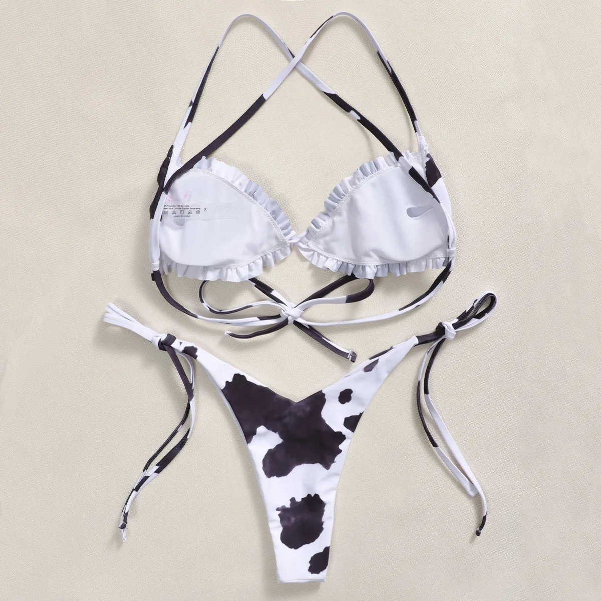 

Micro Bikini Set Mini Bikini Thong Swimsuits For Women Bathing Suit Brazilian Swmwear Swimming Suits Cow Print Bikini Swimming