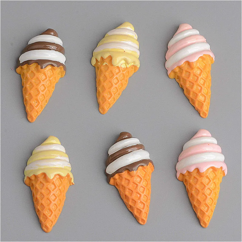 10 шт. искусственный лед кремовые изделия плоская задняя часть кабошон имитация