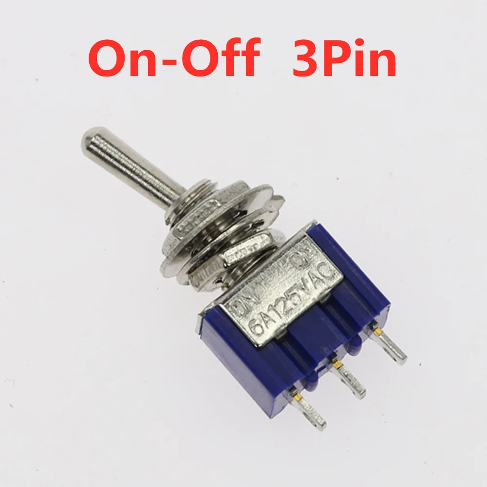 5 шт. тумблер ВКЛ-ВЫКЛ/ВКЛ-ВЫКЛ-ВКЛ 3/6 Pin 2/3 положение защелкивание mts-102 103 202 AC 125 V/6A 250 V/3A кнопка включения автомобиля - Цвет: 102