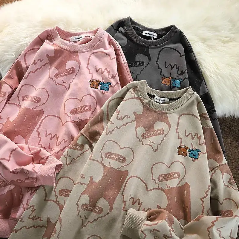 

Harajuku Hip Hop Funny Graphic Sweatshirt Women Oversized Casual Streetwear Teens Clothes 2021 Autumn Fashion Long Sleeve Tops