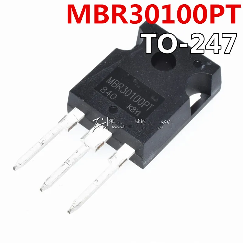 Диод Шоттки 30100PT, 5 шт./лот, MBR30100PT, MBR30100, 30100PT, TO-3P A, 100 в TO-247