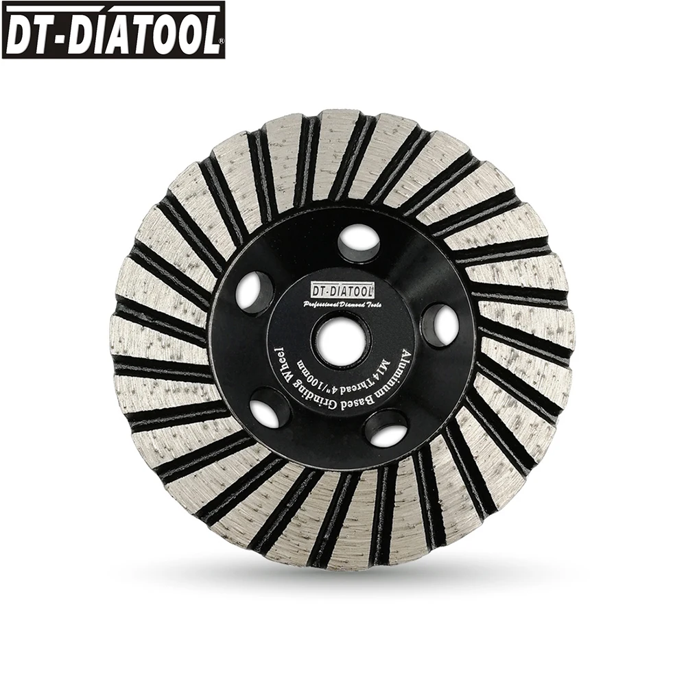 

DT-DIATOOL 2pcs/set M14 Dia 100mm/4inch Grit #30 Aluminum Based Grinding Cup Wheel Granite Marble Concrete Grinding Disc