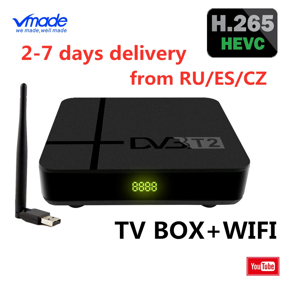 ТВ-приставка Full HD H.265 DVB T2 K2 MAX с поддержкой RJ45 и Youtube |