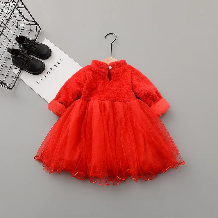 Новинка; сезон осень-зима; однотонное платье для малышей; vestido infantil; милое зимнее платье в западном стиле для маленьких девочек; пальто принцессы с мехом; Верхняя одежда; подарок