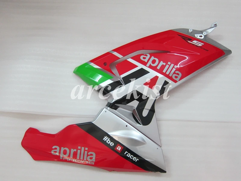 ABS полный обтекатель комплект+ крышка бака подходит для Aprilia RS125 06 07 08 09 10 11 RS 125 2006 2007 2011 Обтекатели набор красный серебристый