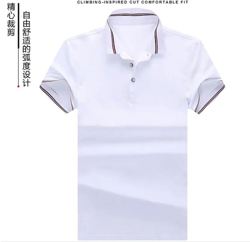 

2019 New Summer Short Sleeve Polo Shirt Men Stand Collar Male Solid Fitness Sportswear Men Breathable Polo Tops