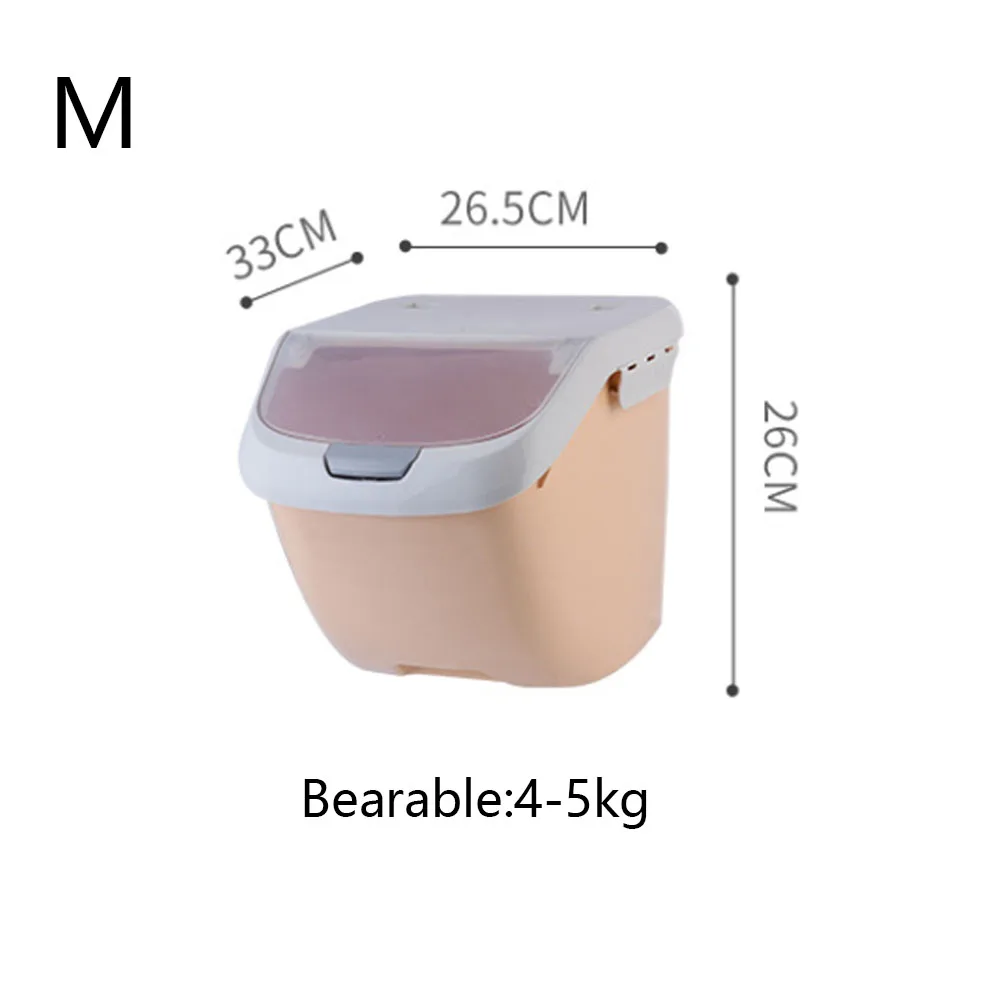 

Pet Cat Dog Food Container With Pulley Plastic Dog Storage Box With Cover Anti-Oxidation Fresh Food Dog Bucket Pet Accessories