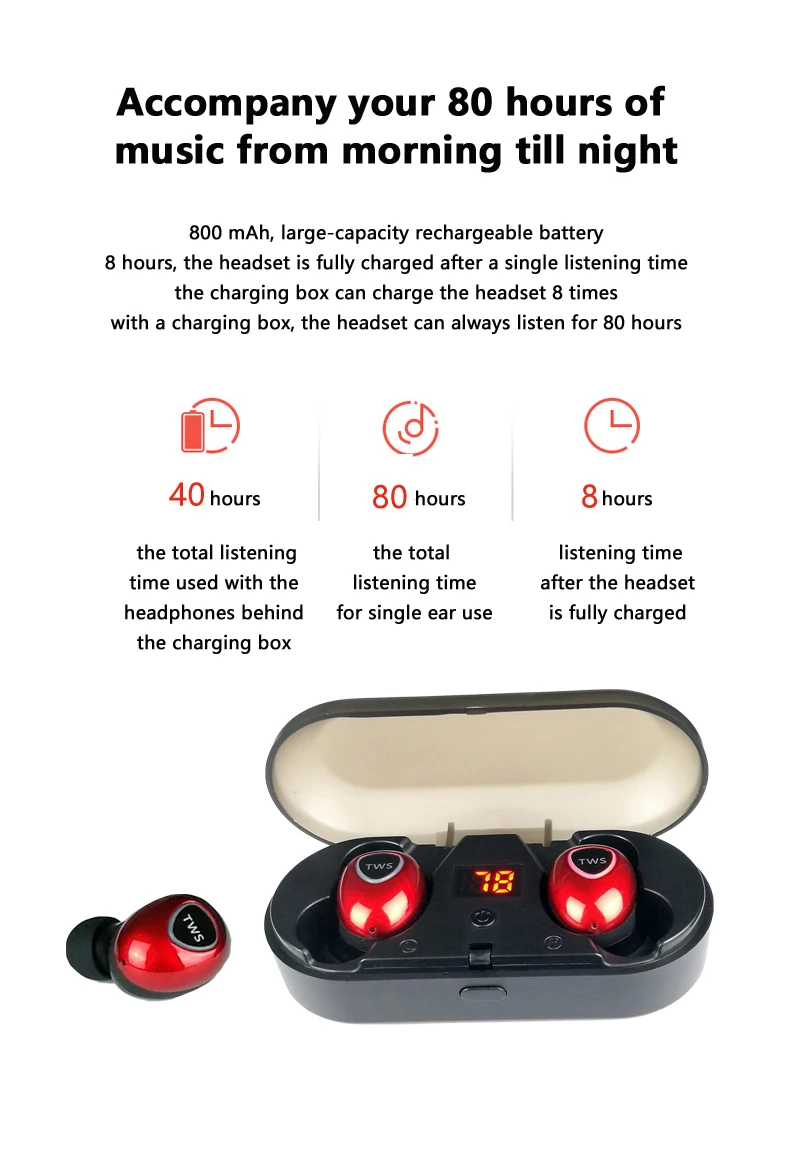 Leic Bluetooth V5.0 беспроводные наушники TWS Handsfree наушники спортивные наушники игровая гарнитура для встречи Noice набор для уменьшения головы