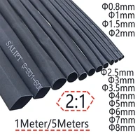 21 black 1mm 2mm 3mm 5mm 6mm 8mm 10mm diameter heat shrink heatshrink tubing tube sleeving wrap wire sell diy connector repair