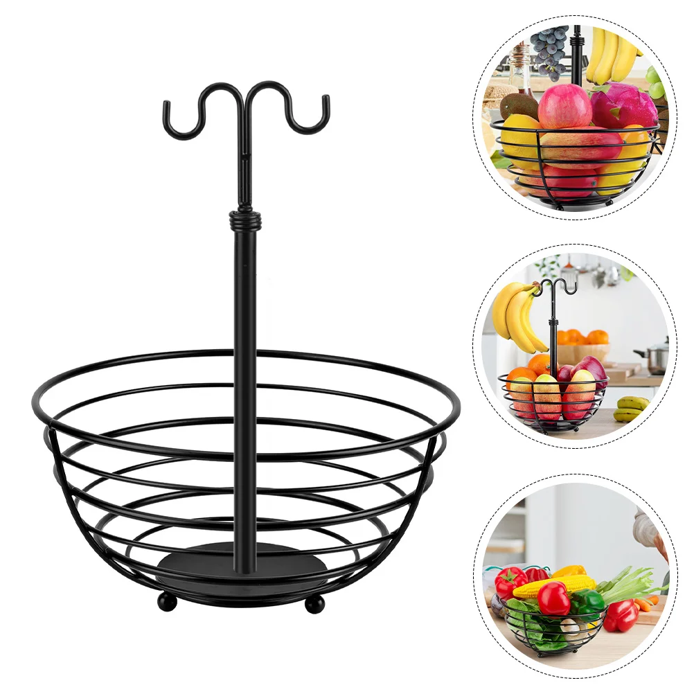

1pc Detachable Fruit Basket Modern Iron Basket Hollowed Storage Container