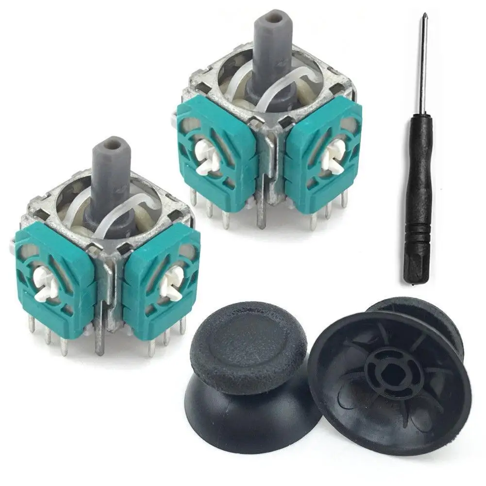 

2 шт. аналоговый джойстик для большого пальца, запасные части, двойной удар, Замена контроллера PS4