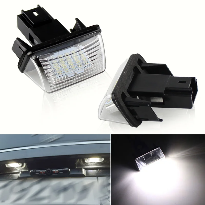 

2PCS 12V LED Number License Plate Light Lamp For Peugeot 206 207 306 307 406 407 For Citroen C3 C4 C5 Car License Plate Light