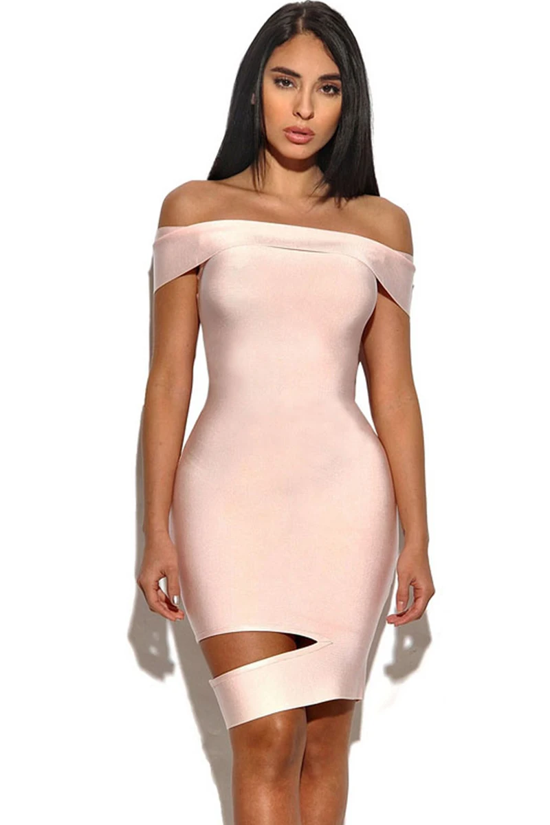 

One shoulder sexy bandage dress celebrity celebrity cocktail party evening dress