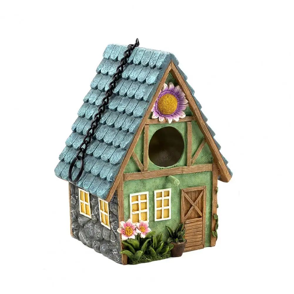 Bird House Multi-function Waterproof Art Craft Decor Handcrafted Box Hanging Pendant for Patio Courtyard Garden Decoration | Дом и сад