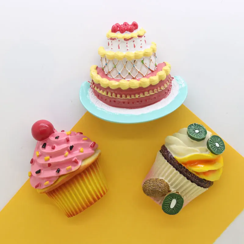 Магнит на холодильник милые торты модель мороженого еда детское украшение для