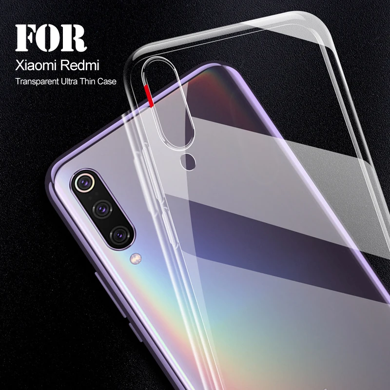 

Transparent Ultra Thin Soft TPU Case for Xiaomi Redmi Note 8 Pro 9 9S 7 7A 9A 6 5 4 6A Mi 9 Lite A3 9T A2 8T Back Soft Cover