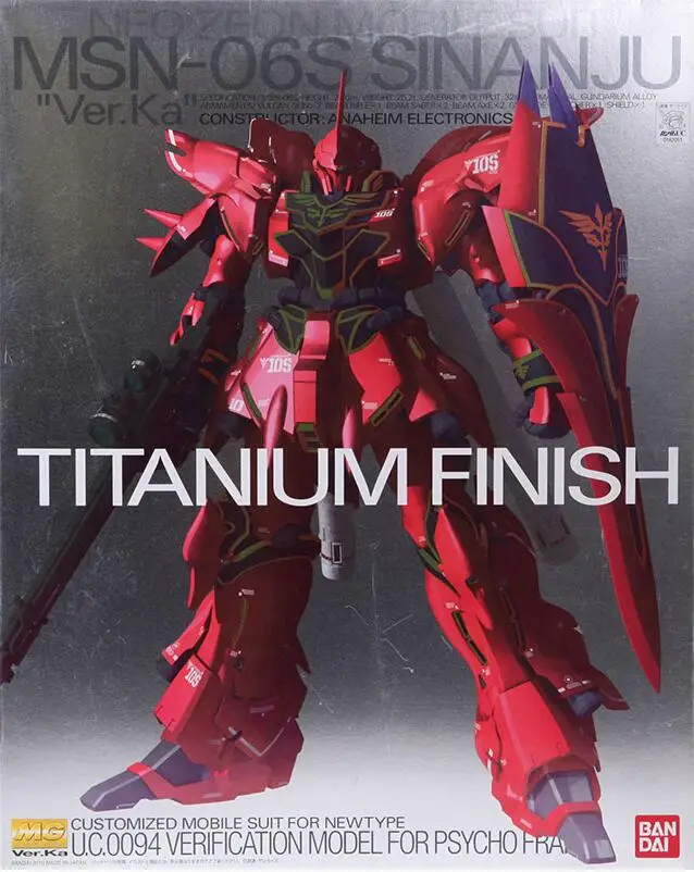 

Bandai MG 1/100 Ver.Ka MSN-06S Sinanju Titanium Finish Assembly Model Anime Figures Favorites Collect Ornaments
