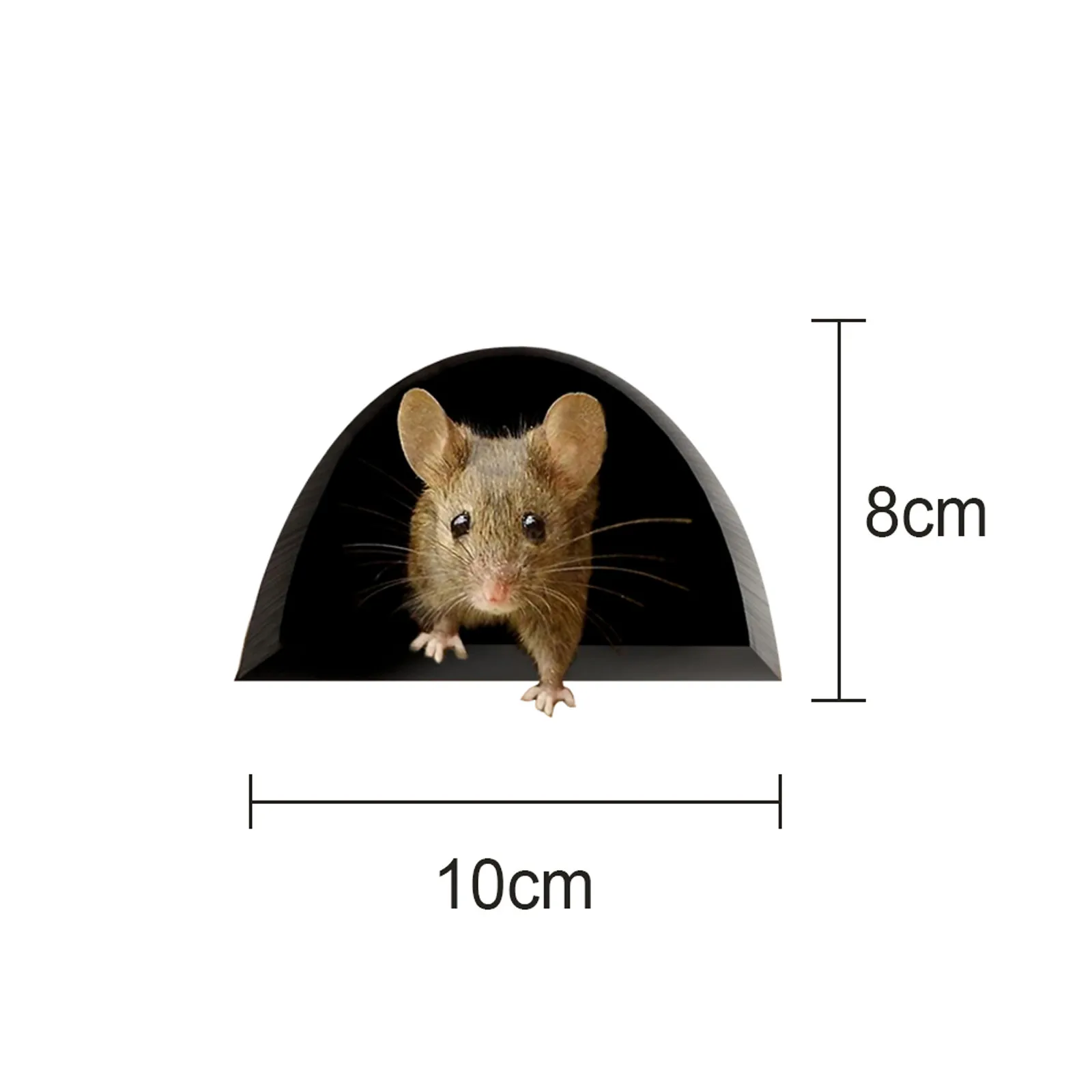 

3d Creative Miniature Mouse Hole Decal Mural Unique Sticker Indoor And Outdoor Decoration Mouse Wall Sticker Drop Ship 2021