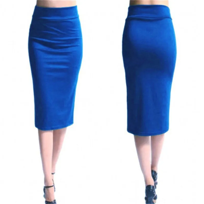 

Sexy Slim Pencil Women Skirt New High Quality Fashion Casual Stretch Bodycon Midi Pencil Skirt OL Ladies Bottom Red