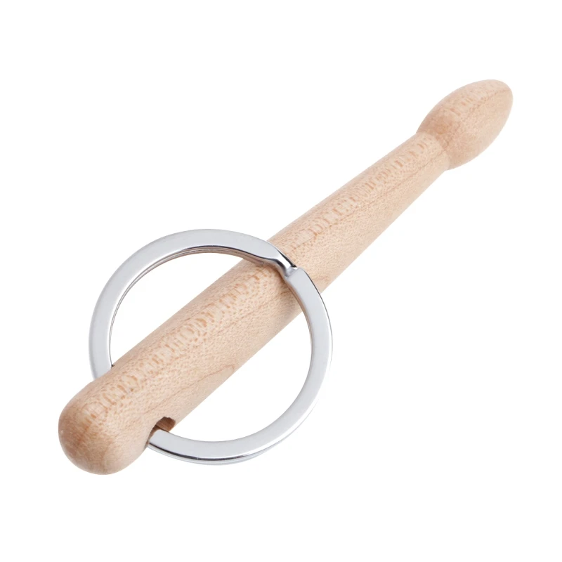 

Mini Drum Sticks Keychain Wood Drumsticks Key Ring Chain Keyfob Percussion Gift W0YA
