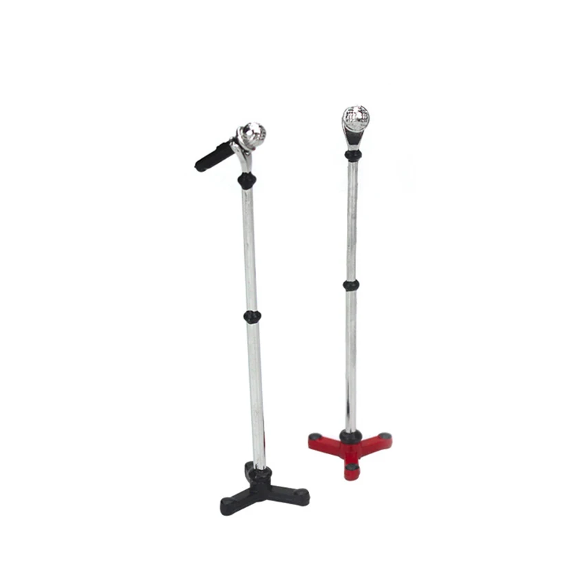 

1:12 Dollhouse Miniature Scene Model Microphone with Stand Play Toy