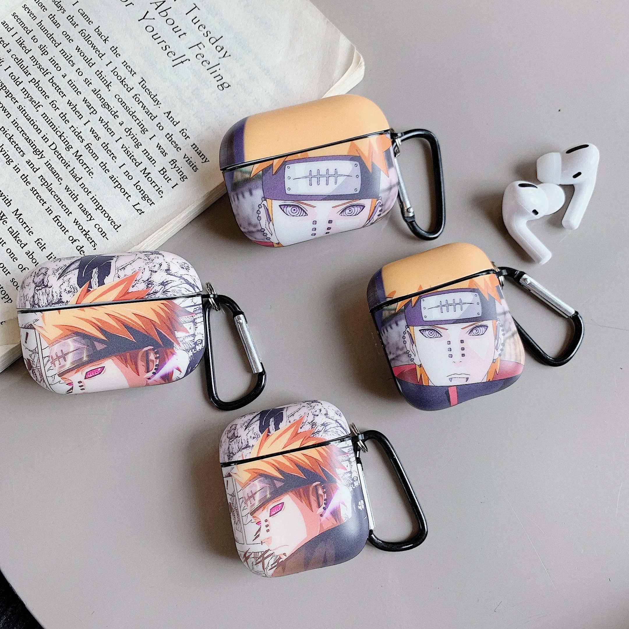 Роскошный мультяшный чехол Naruto для Apple AirPods 1 2 Pro мягкий из ТПУ с зарядкой