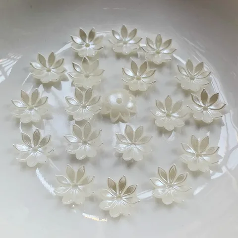 Жемчужно-белые канифольные бусины YUSDTSHA