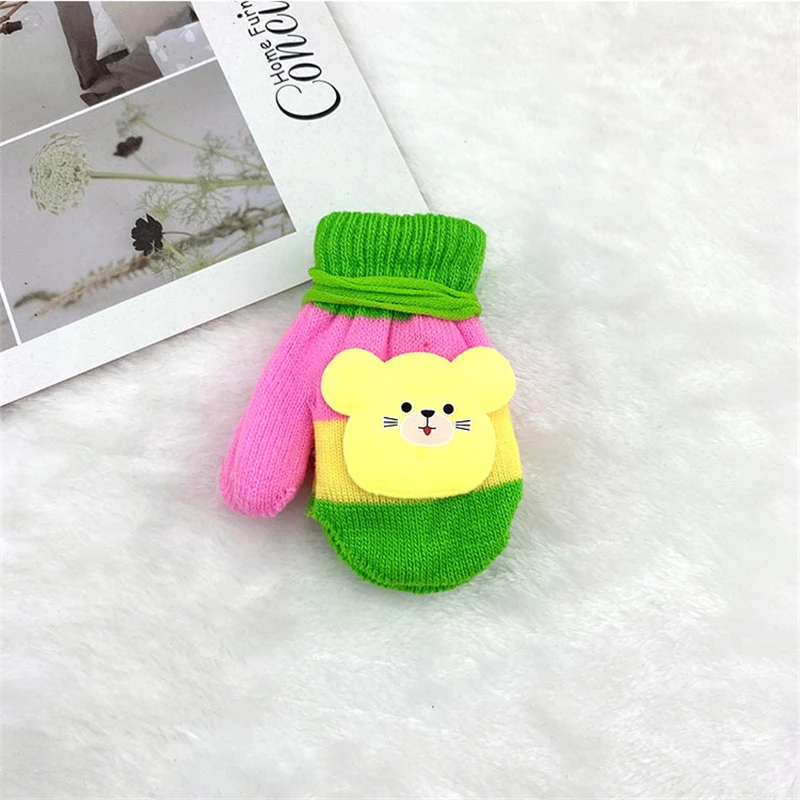 

Baby Boy Winter Glove Children's Mittens Wool Knitted Gloves Kids Full Finger Thick Warm 0-3 Years Infant Girl Gloves