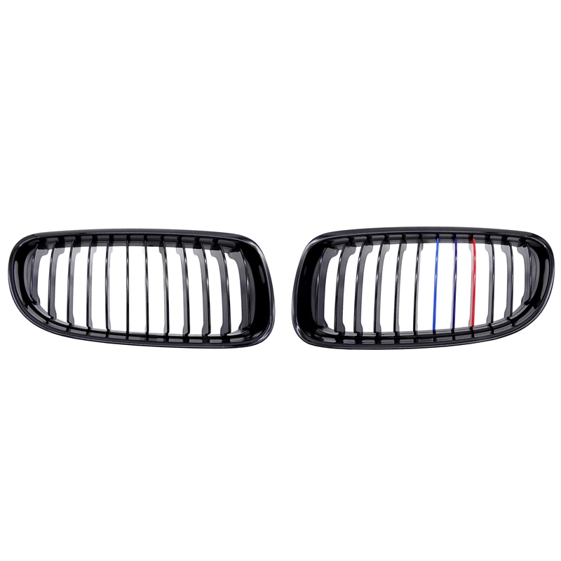 1 пара глянцевая/матовая черная M-Color Передняя решетка радиатора для BMW E90 E91 LCI 325i 328i