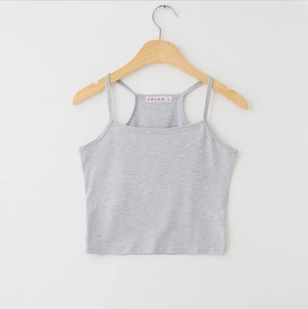 2017 пикантные женские топы на бретельках короткий топ без рукавов 6 цветов с