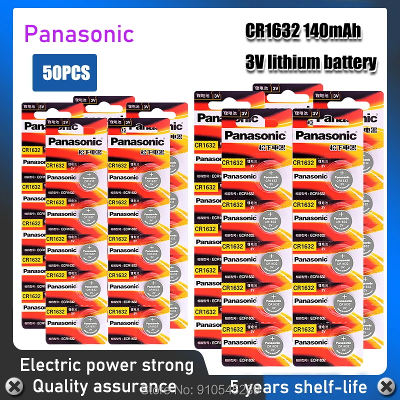 50 шт. Panasonic 3 в CR1632 батареи для монет автомобильный пульт дистанционного