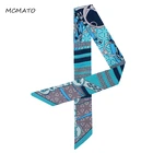 Женский Длинный шарф из 2019 шелка, с принтом в виде цепочки и короны