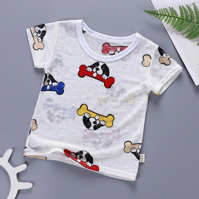 Футболка для мальчиков и девочек с героями мультфильмов Микки хлопковая