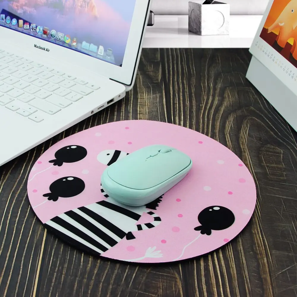 Игровой Мышь Pad Творческий мультфильм круглый коврик резиновый нескользящий