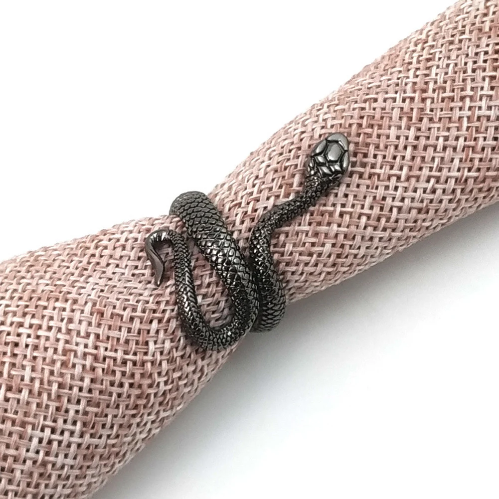 

Fashion Retro Exaggerated Spirit Snake Ring Punk Style Snake-shaped Nightclub Ring Student Index Finger Ring Trend Jewelry Gift
