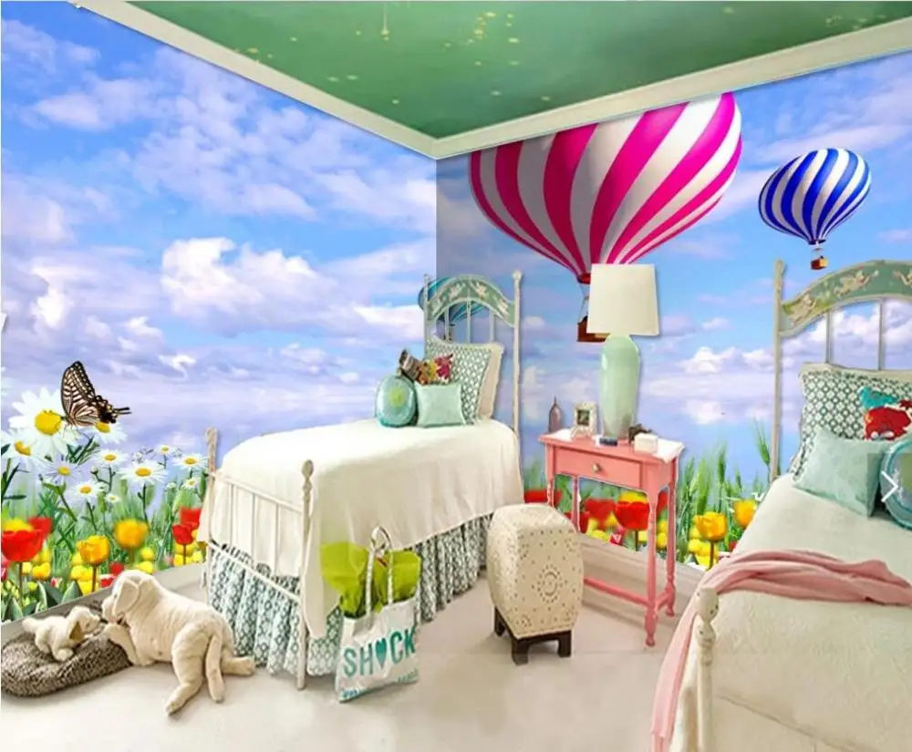 Пользовательские 3D фото обои Milofi садовый природный пейзаж воздушный шар фон для