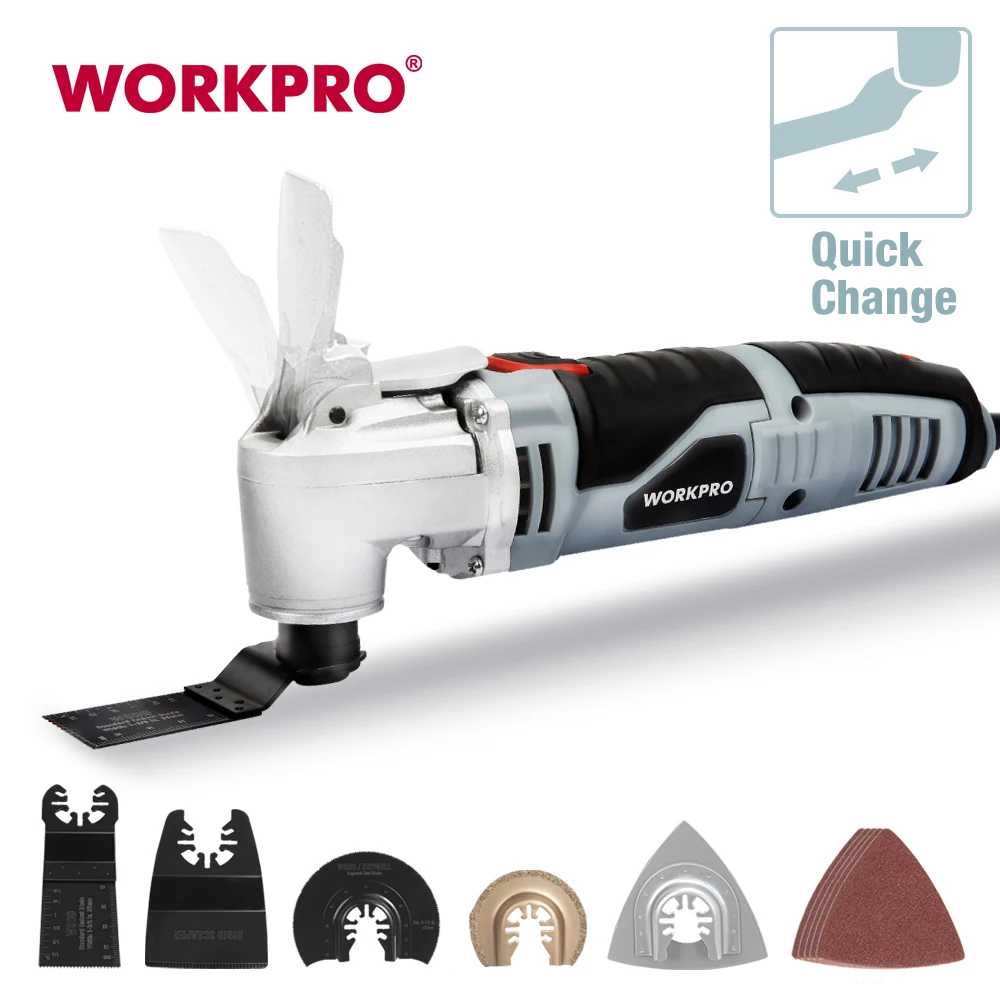 

WORKPRO 250W Oscillating Multi Tool Multifunction Power Hand Tool Renovator Multi Tool Electric Cutter Home Improvement Tools