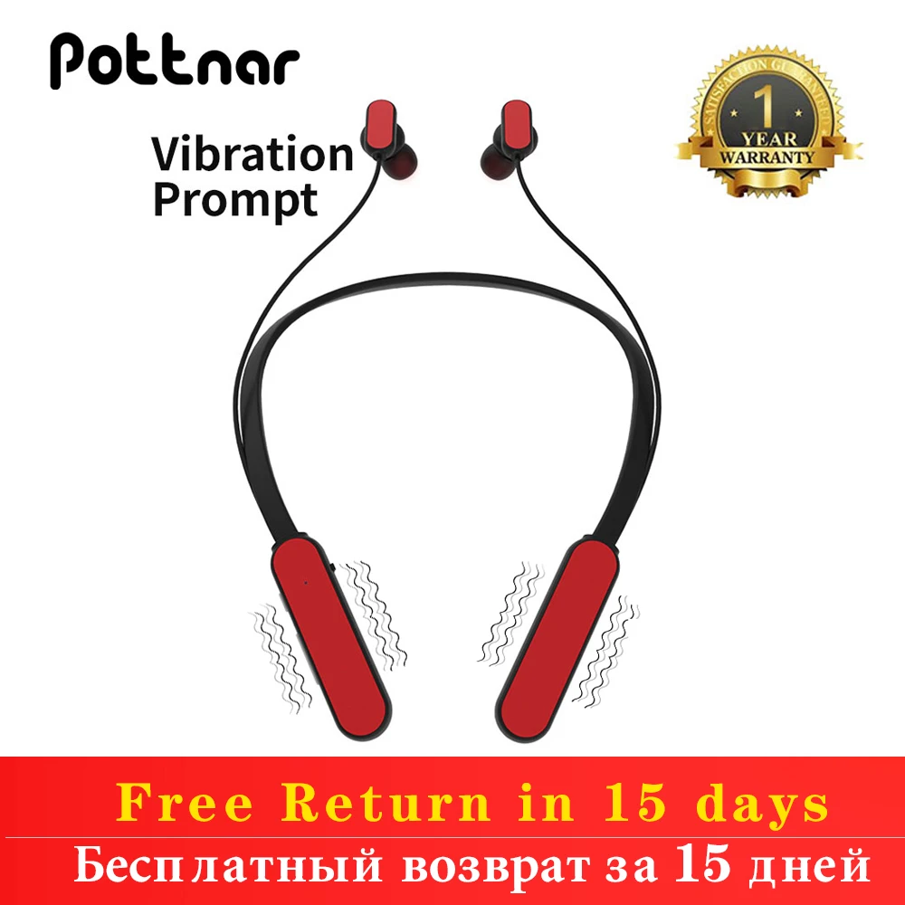 Pottnar Новые вибрационные басы спортивные Bluetooth-наушники скрытая гарнитура