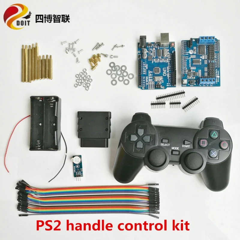 Геймпад SZDOIT PS2 с ручкой металлический ру робот на гусеничном ходу комплект шасси 2