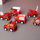 Модель автомобиля, игрушечная машинка, пожарная машина, такси, детские мини-автомобили, игрушки для мальчиков, подарок, игрушка для детей, 6 шт.