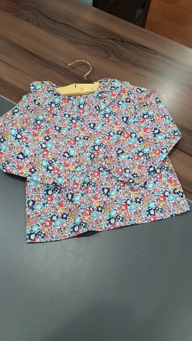 

2021 New spring girls T-shirt floral pattern cotton 100% sweet baby long sleeve tops