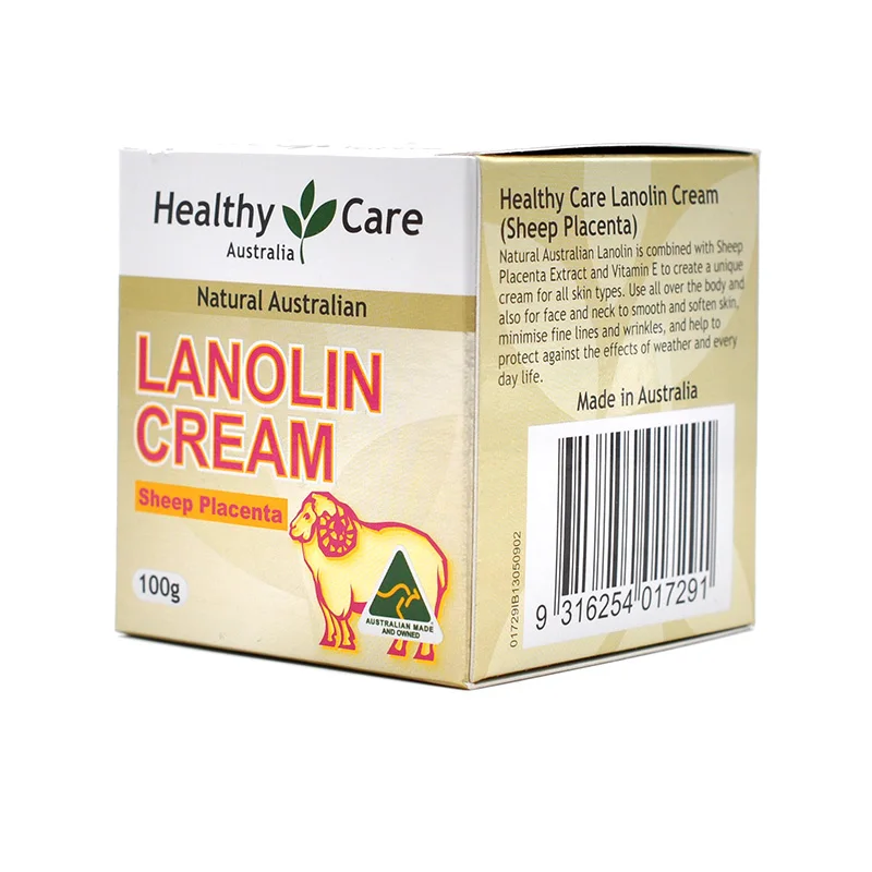 Здоровый Уход ланолиновый крем с овечьей плацентой 100 увлажняющий уход за кожей