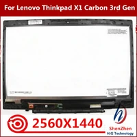 new for lenovo thinkpad x1 carbon 3rd gen 20bs 20bt 14 25601440 lcd touch screen replacement assembly 00hn829 00ny405 00ny424