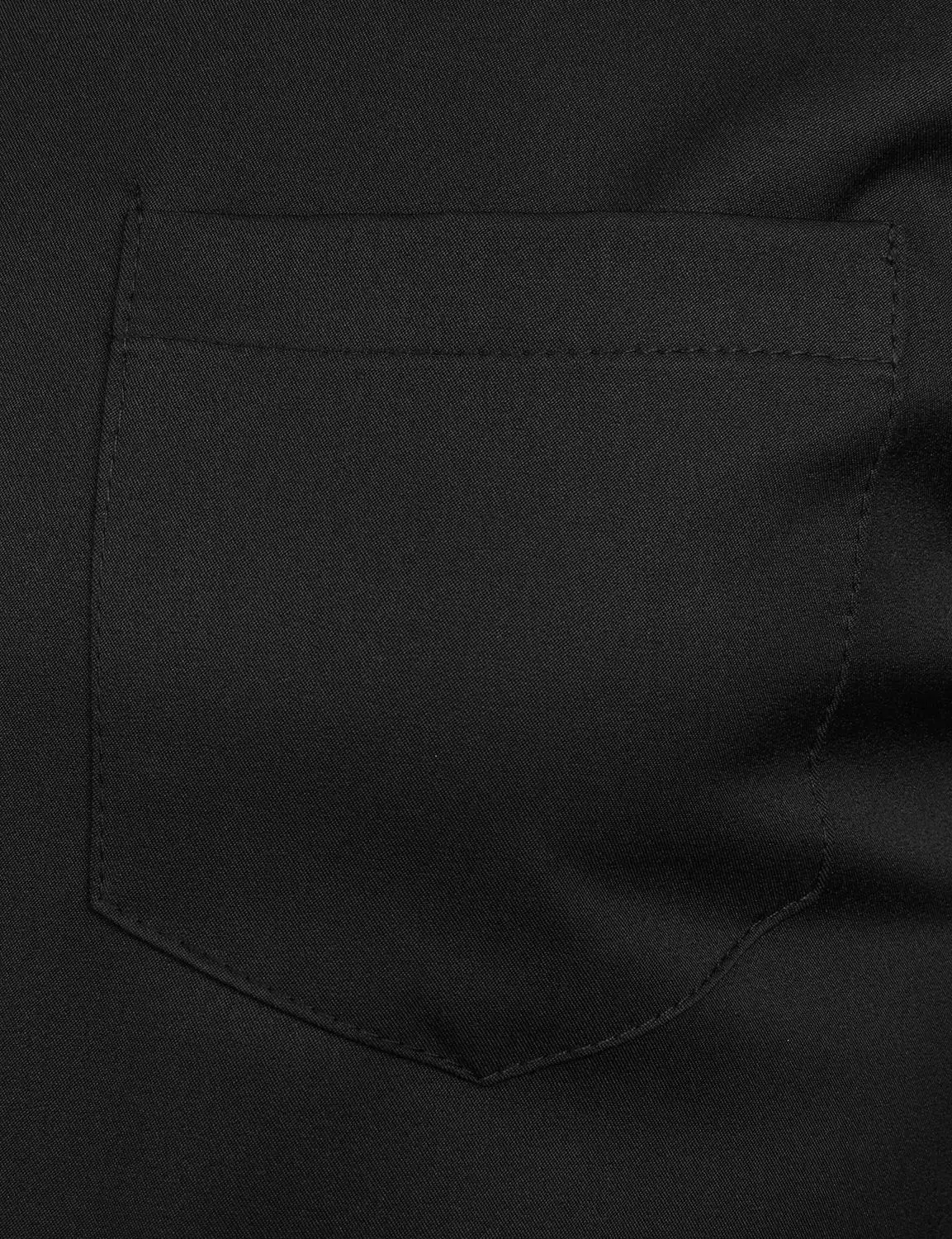 Stand Collar White Mens Dress Shirts Single Pocket Slim Fit Wedding Shirt Men Chemise Homme Solid Color Casual Button Down Shirt