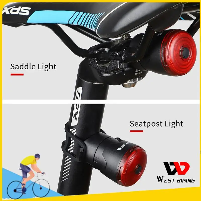 

Умный стоп-сигнал COB, светодиодный велосипедный фонарь, перезаряжаемый от USB, задний фонарь для велосипеда IPX6, водонепроницаемый предупрежд...