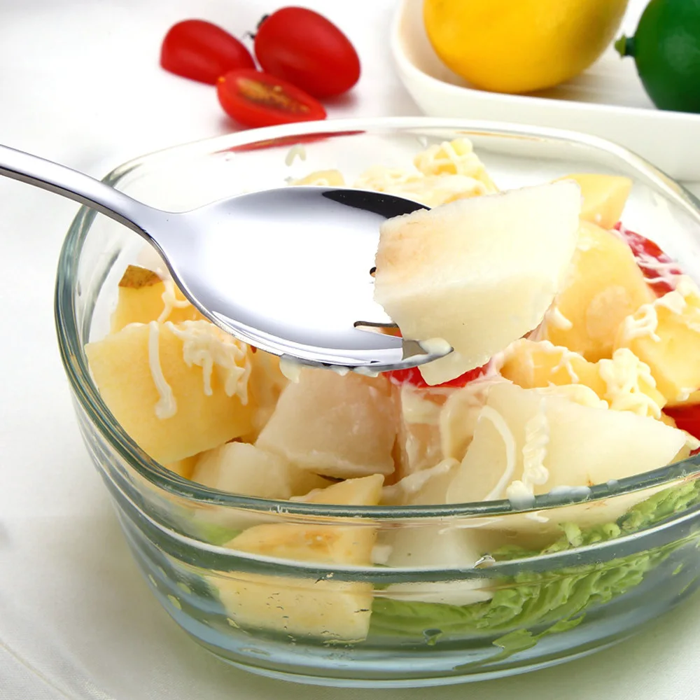 1 шт. практические салат ложки вилки Нержавеющая сталь комплект Уникальный