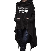 faith hope love letter hoodies for women plus size fashion 2022 spring autumn youth femmes with pockets tops pullovers