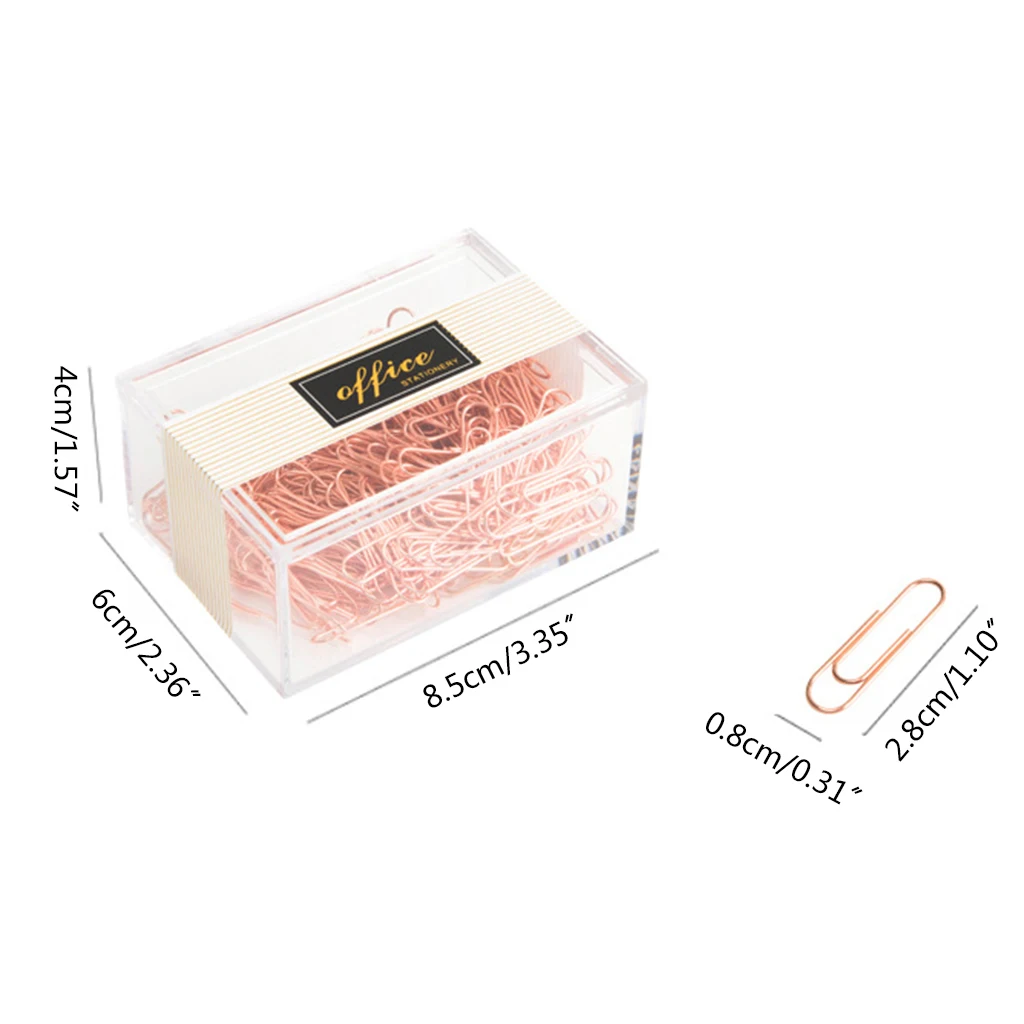 

200pcs Small Mini Metal Paper Clips Bookmarks Photos Letter Binder Clip Stationery School Office Supplies M17F