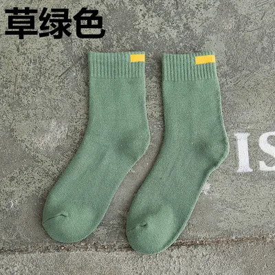 

Men's socks trend tube socks pure cotton autumn winter thickening plus velvet warm terry socks towel bottom stockings