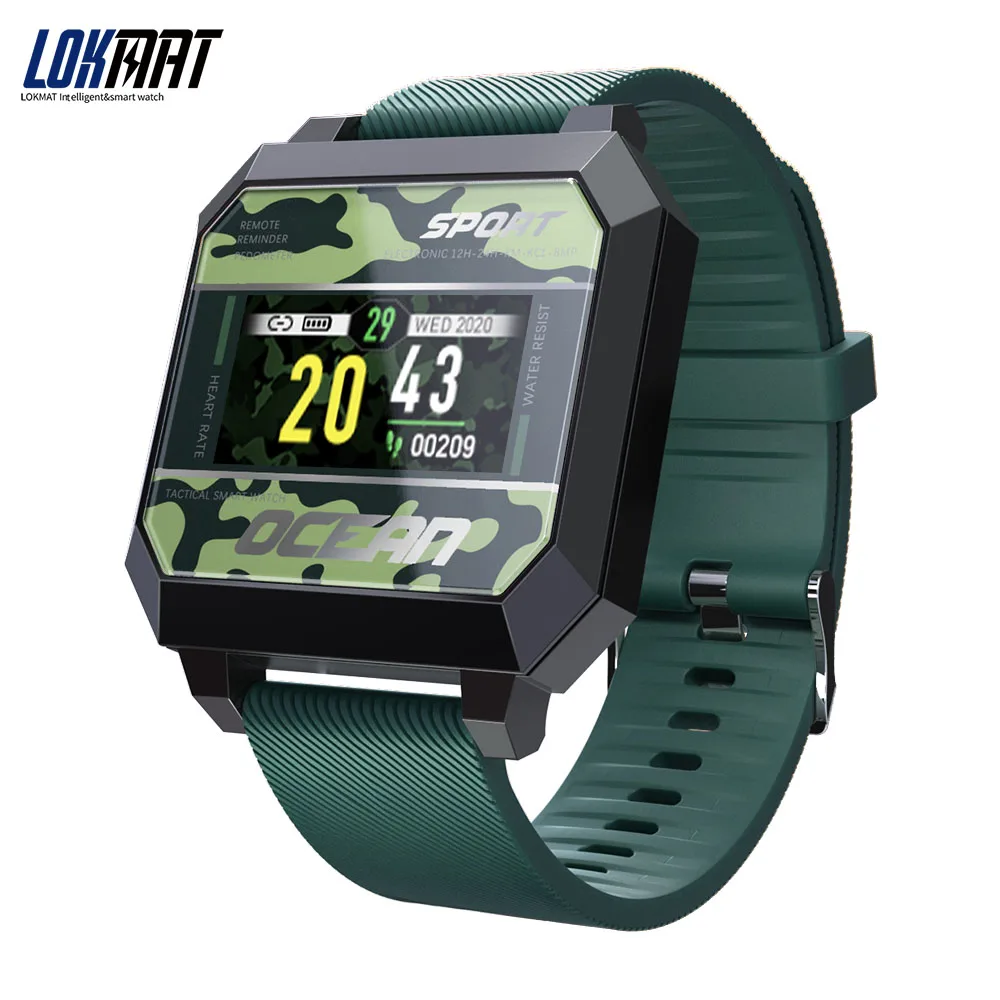 

2021 LOKMAT OCEAN 2 Fitness Tracker Men Blood Oxygen Monitoring Sports Smart Watch with Heart Rate Tracker for Android IOS